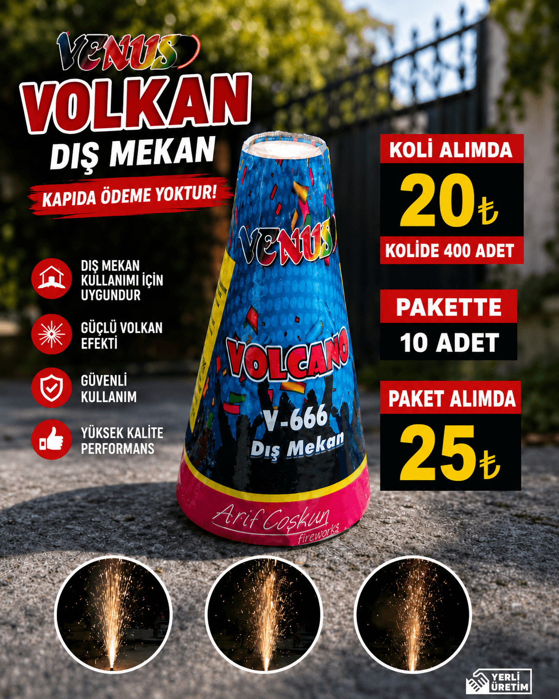 Dış Mekan Volkan 50 Adet Toptan ürün görseli